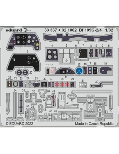 Bf 109G-2/4 for REVELL, 1/32 - Eduard Accessories 33337