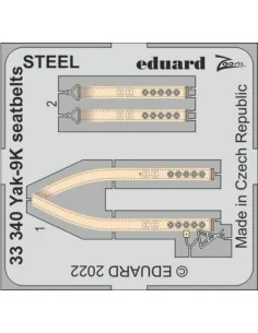 Yak-9K seatbelts STEEL for ICM, 1/32 - Eduard Accessories 33340