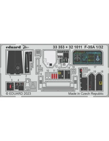 F-35A 1/32 TRUMPETER, 1/32 - Eduard Accessories 33353