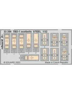 TBD-1 seatbelts STEEL 1/32 TRUMPETER, 1/32 - Eduard Accessories 33358
