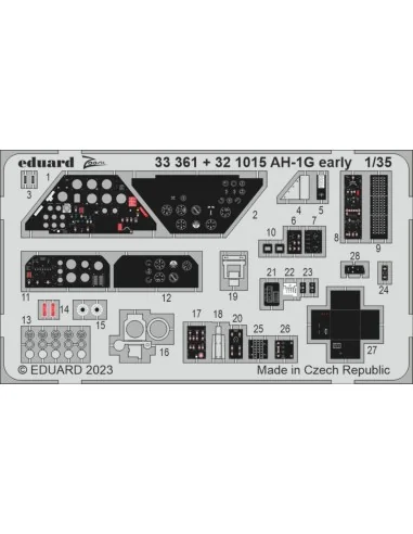 AH-1G early seatbelts STEEL 1/35, 1/32 - Eduard Accessories 33362