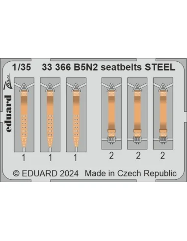 B5N2 seatbelts STEEL BORDER MODEL, 1/35 - Eduard Accessories 33366