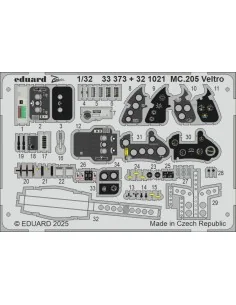 MC.205 Veltro ITALERI, 1/32 - Eduard Accessories 33373