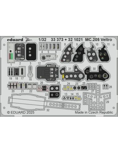 [NO_DESC] MC.205 Veltro ITALERI, 1/32 - Eduard Accessories 33373