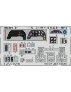 Bf 109F-2 HOBBY 2000 / HASEGAWA, 1/32 - Eduard Accessories 33375