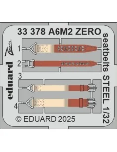 A6M2 Zero seatbelts STEEL TAMIYA, 1/32 - Eduard Accessories 33378