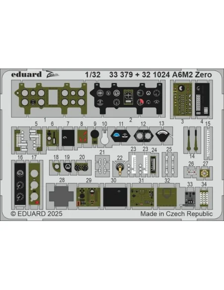 A6M2 Zero TAMIYA, 1/32 - Eduard Accessories 33379