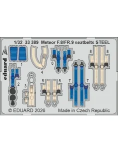 Meteor F.8/FR.9 seatbelts STEEL for Revell, 1/32 - Eduard Accessori...