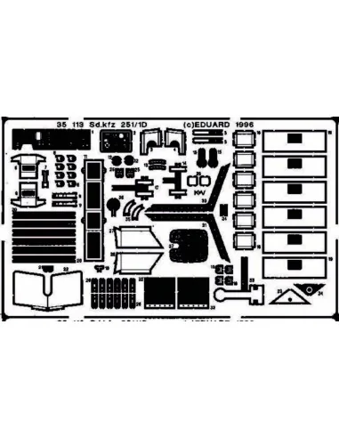 Sd.Kfz. 251/1 Ausf. D Detailbausatz, 1/35 - Eduard Accessories 35113