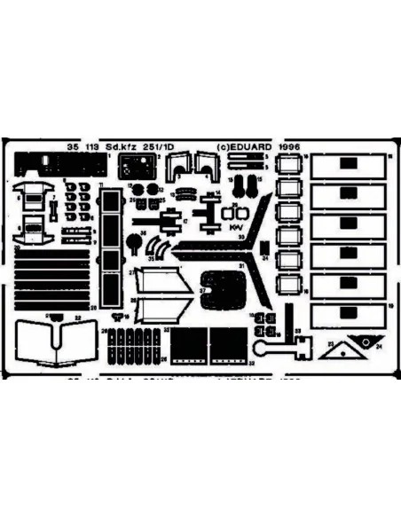 Sd.Kfz. 251/1 Ausf. D Detailbausatz, 1/35 - Eduard Accessories 35113