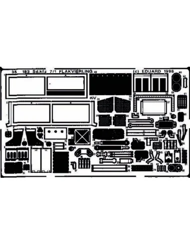 Sd.kfz 7/1 Flakvierling Detailbausatz, 1/35 - Eduard Accessories 35183