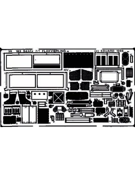 Sd.kfz 7/1 Flakvierling Detailbausatz, 1/35 - Eduard Accessories 35183