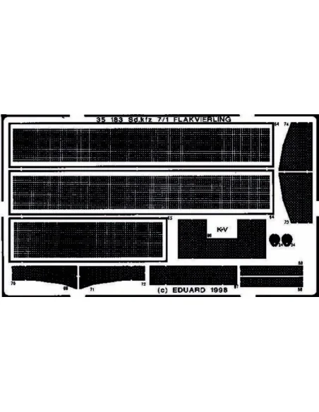 Sd.kfz 7/1 Flakvierling Detailbausatz, 1/35 - Eduard Accessories 35183