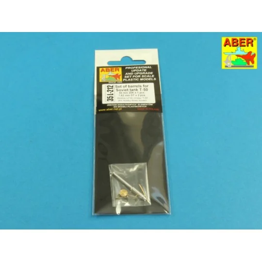 Set of barrels for Soviet tank T-50, 1/35 - Aber Models 35 L-212