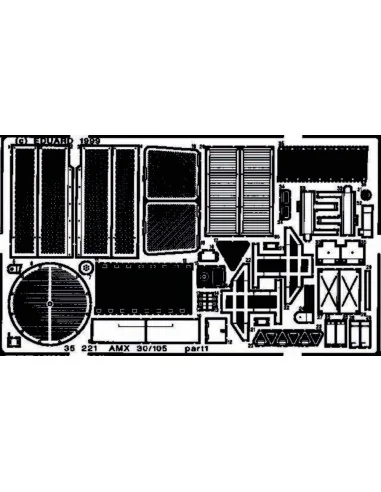 AMX 30/105 Detailbausatz Außen, 1/35 - Eduard Accessories 35221