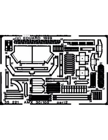 AMX 30/105 Detailbausatz Außen, 1/35 - Eduard Accessories 35221