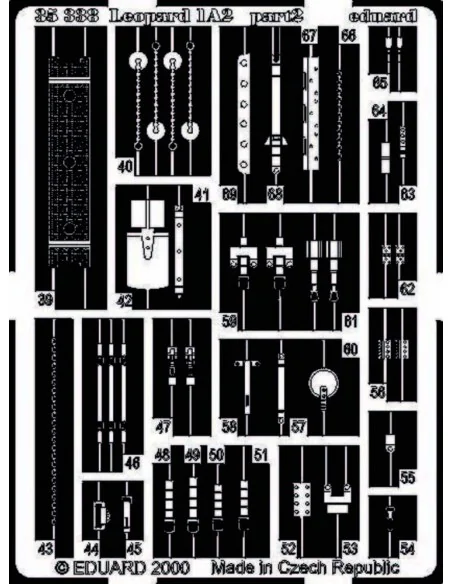 Leopard 1 A2 Fotoätzsatz, 1/35 - Eduard Accessories 35338