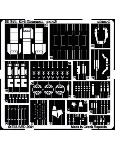 US-Panzer M4 Sherman Fotoätzsatz, 1/35 - Eduard Accessories 35351