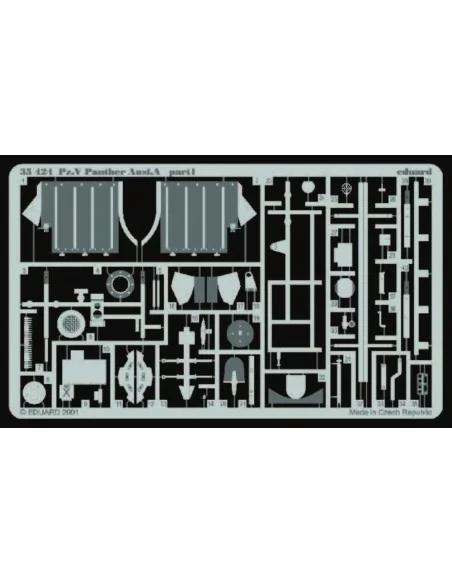 Sd.Kfz.171 Panther A Detailsatz Außen, 1/35 - Eduard Accessories 35424