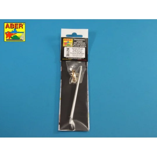 German 8, 8cm Kw.K 43 (L/71) gun used on Tiger B Porsche turret-ear...