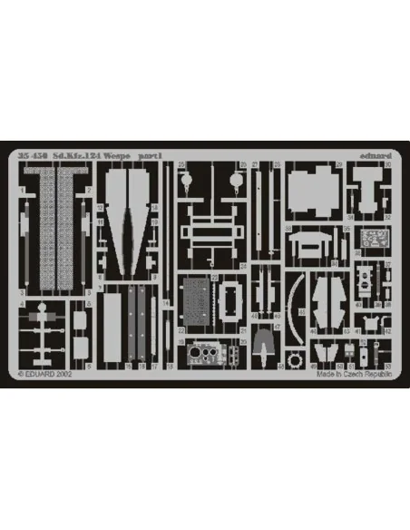 Sd.Kfz.142 Wespe mit Haubitze FH18/2 Fotoätzsatz, 1/35 - Eduard Acc...