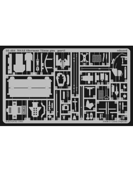US M4A3 Sherman 75 mm gun Fotoätzsatz, 1/35 - Eduard Accessories 35454