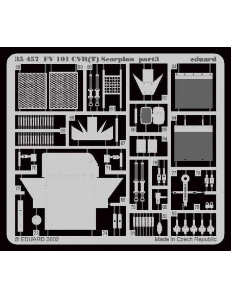 FV 101CVF(T) Scorpion Fotoätzsatz, 1/35 - Eduard Accessories 35457