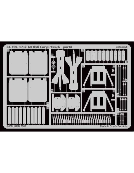 2, 5t 6X6 US Cargo Truck Fotoätzsatz, 1/35 - Eduard Accessories 35466