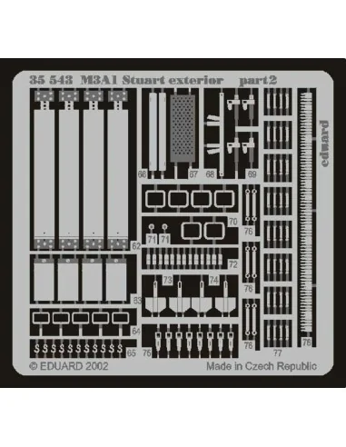 M3A1 Stuart Fotoätzsatz, 1/35 - Eduard Accessories 35543