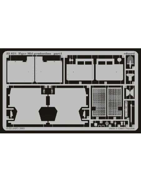 SD.Kfz 181 Tiger I Detailsatz Außen, 1/35 - Eduard Accessories 35624