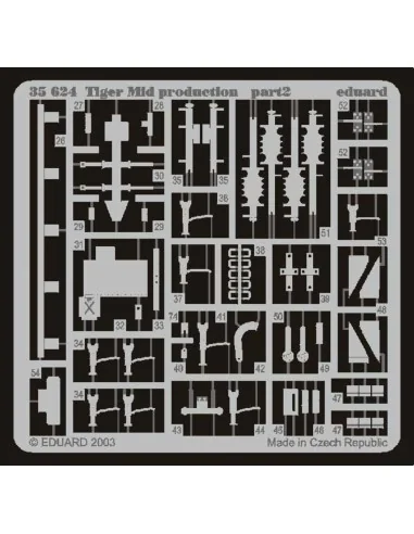 SD.Kfz 181 Tiger I Detailsatz Außen, 1/35 - Eduard Accessories 35624