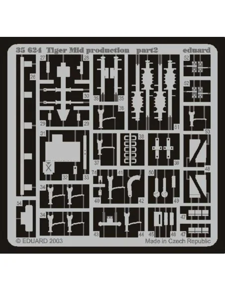 SD.Kfz 181 Tiger I Detailsatz Außen, 1/35 - Eduard Accessories 35624