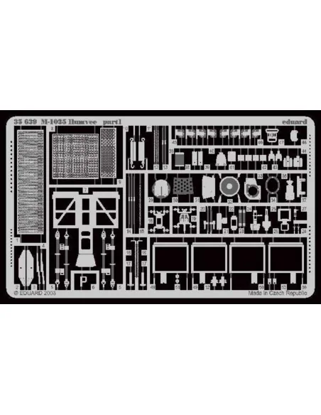Hummer M 1025 Humvee Fotoätzsatz, 1/35 - Eduard Accessories 35629