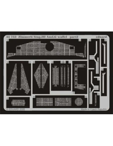 Zimmerit Stug. III Ausf. G waffel, 1/35 - Eduard Accessories 35752