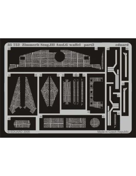 Zimmerit Stug. III Ausf. G waffel, 1/35 - Eduard Accessories 35752
