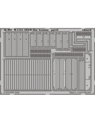 M-1134 ATGM Slat Armour für AFV, 1/35 - Eduard Accessories 36097