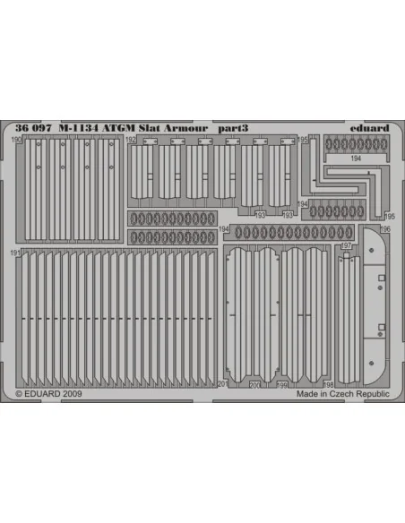 M-1134 ATGM Slat Armour für AFV, 1/35 - Eduard Accessories 36097