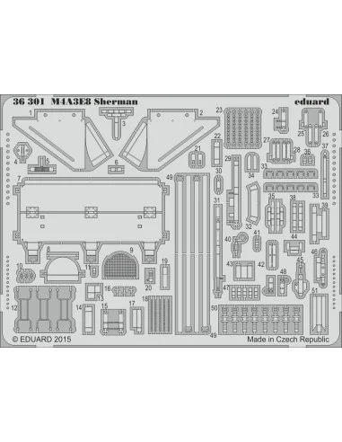 M4A3E8 Sherman for Tamiya, 1/35 - Eduard Accessories 36301