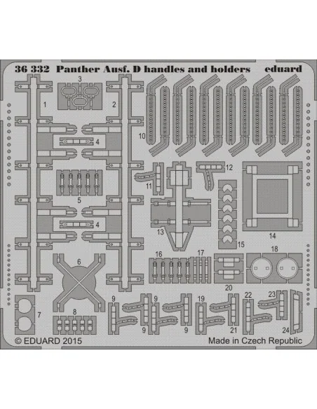 Panther Ausf.D handels a.holders f.Tamiy, 1/35 - Eduard Accessories...