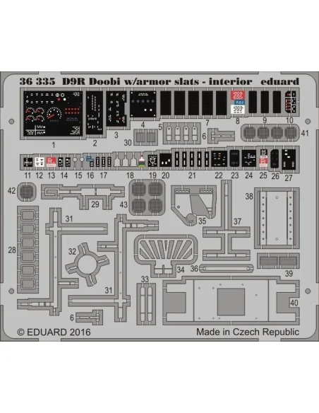 D9R Doobi w/armor slats-interior f.Meng, 1/35 - Eduard Accessories ...