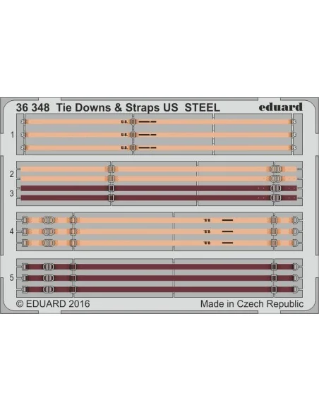 Tie Downs & Straps US STEEL, 1/35 - Eduard Accessories 36348