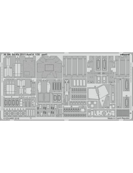 Sd.Kfz 251/1 Ausf.A for ICM, 1/35 - Eduard Accessories 36396