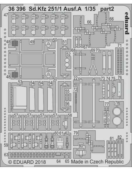 Sd.Kfz 251/1 Ausf.A for ICM, 1/35 - Eduard Accessories 36396