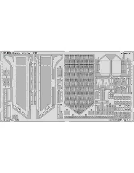 Hummel exterior for Tamiya, 1/35 - Eduard Accessories 36428