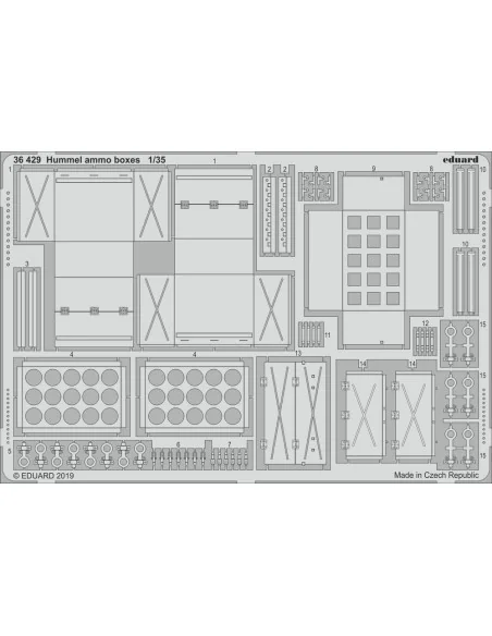 Hummel ammo boxes for Tamiya, 1/35 - Eduard Accessories 36429