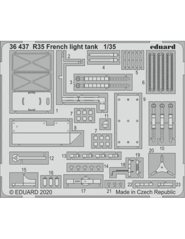 R35 French light tank for Tamiya, 1/35 - Eduard Accessories 36437