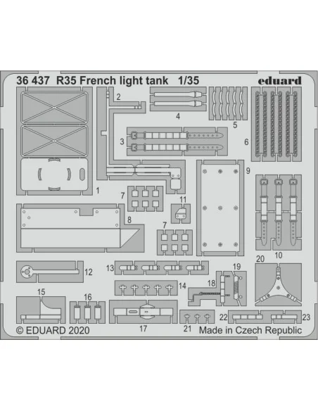 R35 French light tank for Tamiya, 1/35 - Eduard Accessories 36437