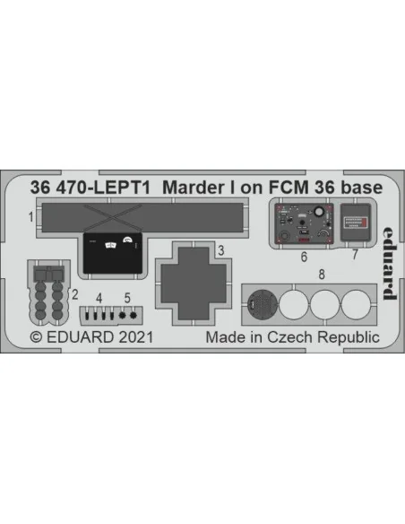 Marder I on FCM 36 base 1/35 for ICM, 1/35 - Eduard Accessories 36470