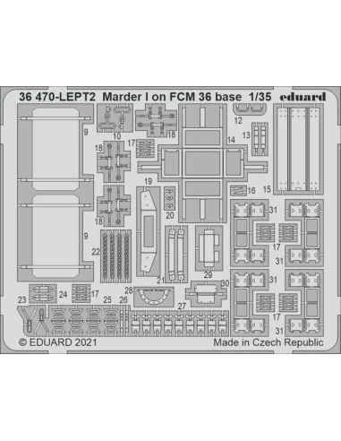 Marder I on FCM 36 base 1/35 for ICM, 1/35 - Eduard Accessories 36470