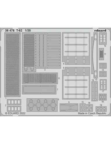 T-62 for ZVEZDA, 1/35 - Eduard Accessories 36476